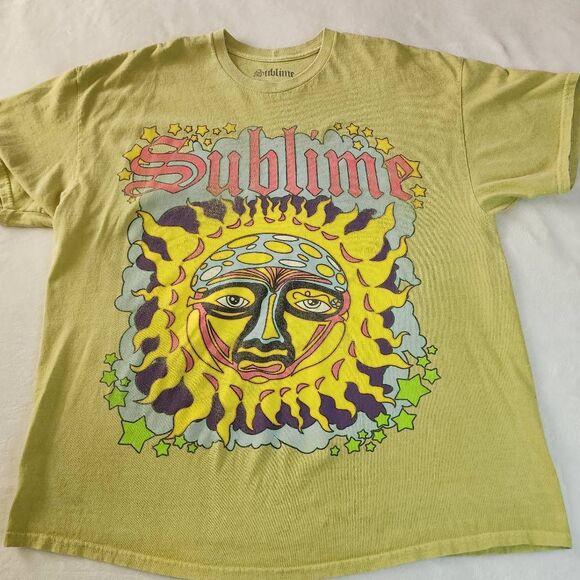 Sublime Green Tie Dyed Tshirt With Graphics Size XL - Picture 1 of 5